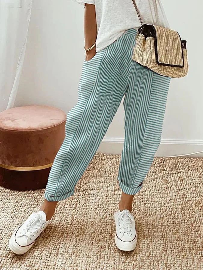 Vella's™ Striped Cotton Pants