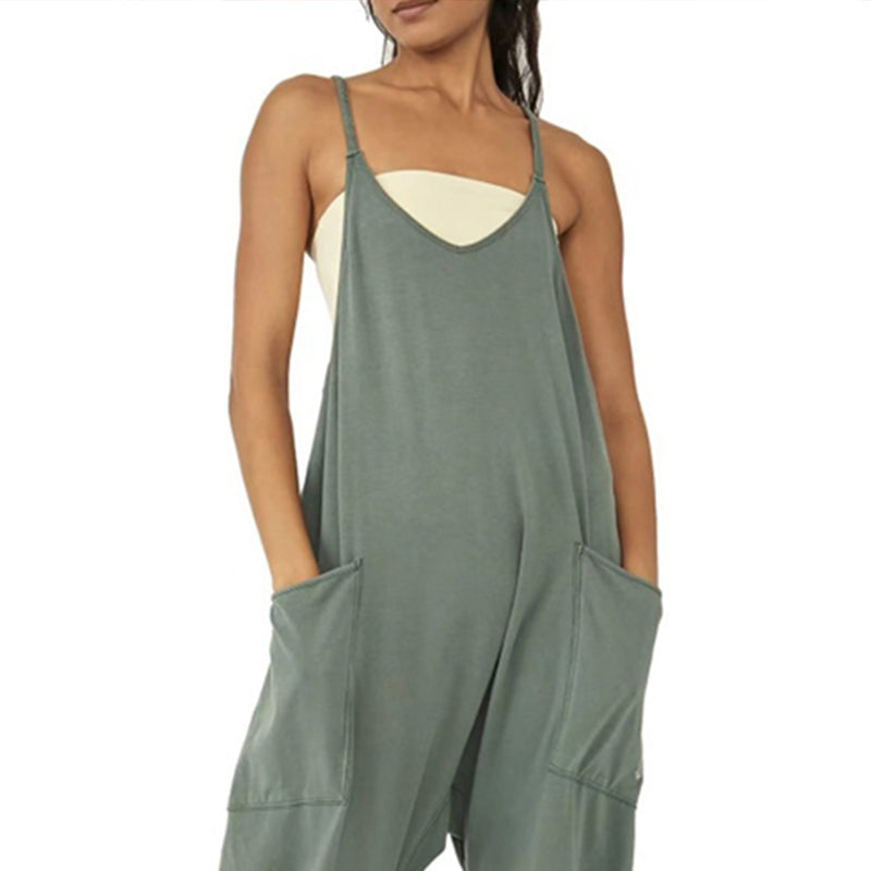 Vivian™ Solid color jumpsuit