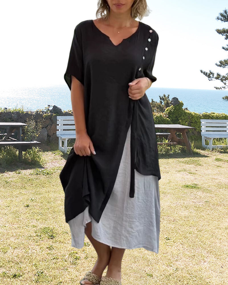 Velissa's™ Casual V Neck Dress