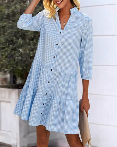 Helena™ Checkered Dress