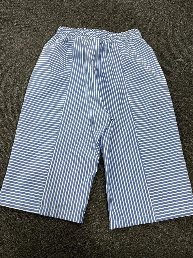 Vellamia's™ Striped Cotton Shorts