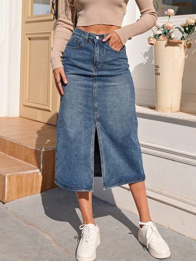 Calissa™ Classic Denim Skirt