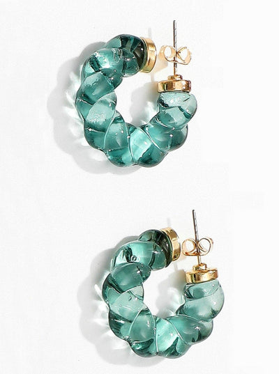 Vintage Transparent Resin Earrings