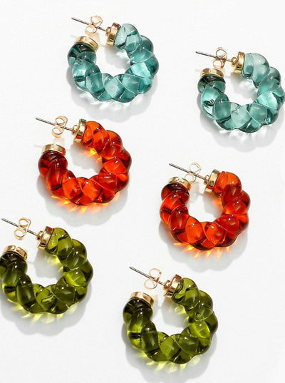 Vintage Transparent Resin Earrings