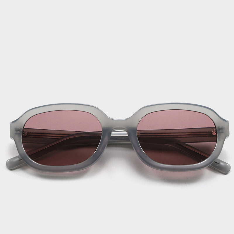 Brown Korean Plate High-Quality Sunglasses