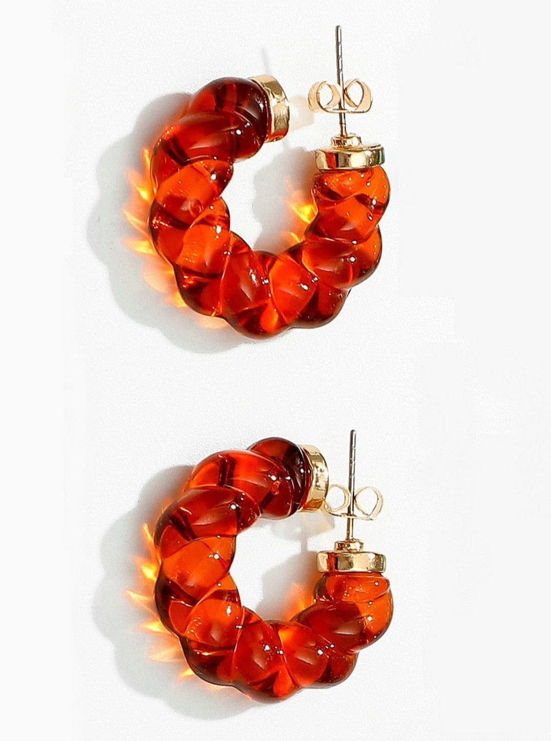 Vintage Transparent Resin Earrings