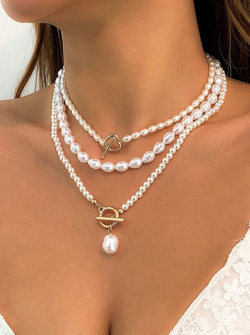 Summer Pearl Layered Women's Necklace