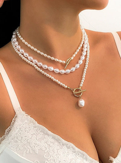 Summer Pearl Layered Women's Necklace